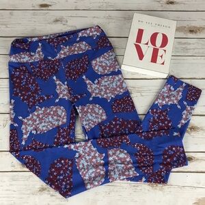 28 LuLaRoe Americana Red & Blue Leggings